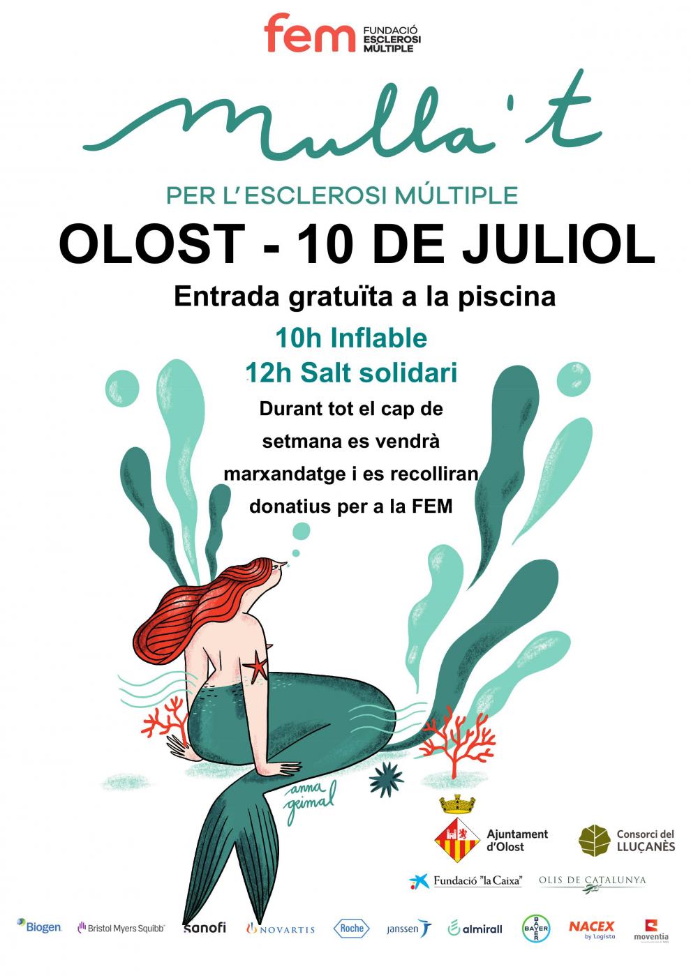Mulla't per l'Esclerosi Múltiple a la piscina d'Olost